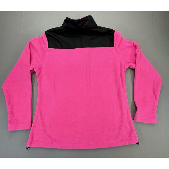 New Balance Womens L Hot Pink Full Front Zip Fleece Jacket Pockets RN130893 - Picture 2 of 8